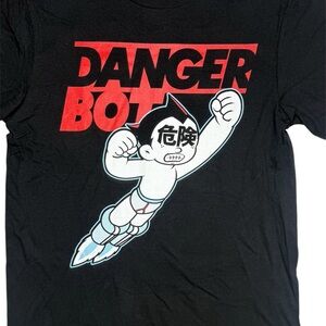 RARE Danger Bot Astro Boy T-Shirt Black SMALL Mens Manga Anime Streetwear NEW